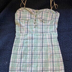 Vintage Early 2000s Plaid Mini Dress